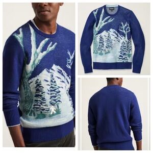 Bonobos Blue Mountain Scene Crewneck Sweater